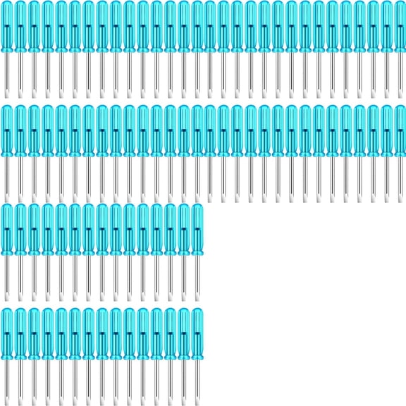 Osfvolr 300 Pcs 2.0 mm Mini Screwdriver with Blue Handle for Watches Cellphone HDD Camera Laptop Repair Tool (Slotted)