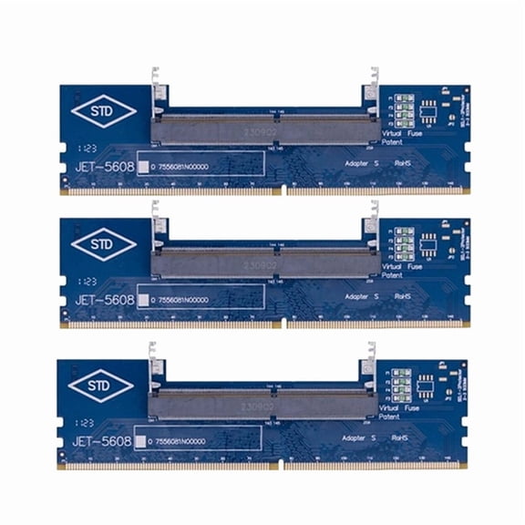 Osfvolr 3PCS DDR4 Memory RAM Memory Adapter Laptop to Desktop SO-DIMM to PC DIMM Card Laptop RAM to PC Desktop Test Card