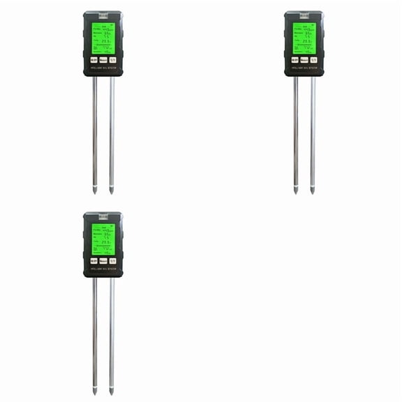 Osfvolr 3X 6 in 1 Multifunctional Soil Tester Soil Fertility PH Temperature Humidity Sunlight Air Moisture Detector