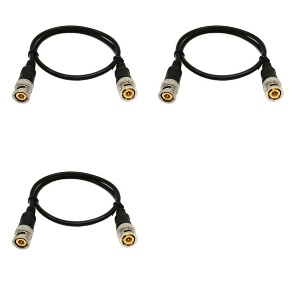 Osfvolr 3X BNC Jumper Q9 HD Monitor Line Double-Head Video Cable 0.5 M Jumper 2 Core RVV Cable