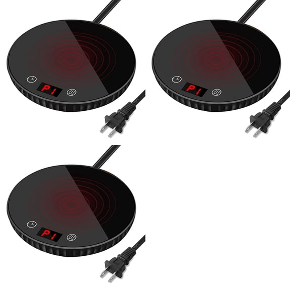 Osfvolr 3X Candle Warmer/Coffee Warmer, 8H Auto Shut Off 1-12H Timer Candle Wax Warmer, 2 Temp Setting 122/140 Black US Plug