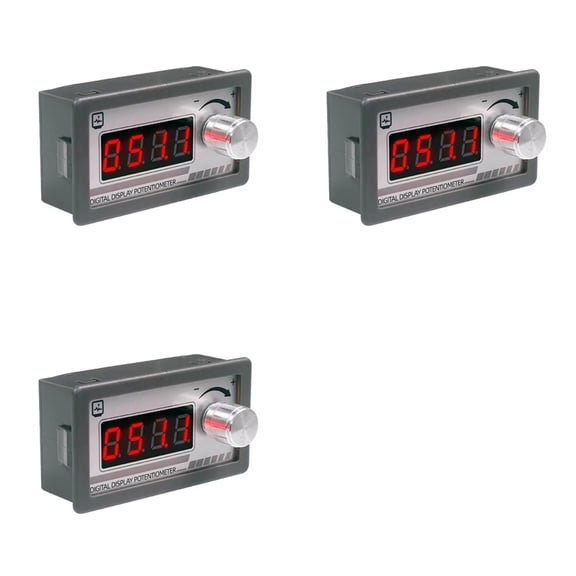 Osfvolr 3X Digital Display Potentiometer Variable Resistor 10k Resistance Signal Simulator for Speed Controller Inverter