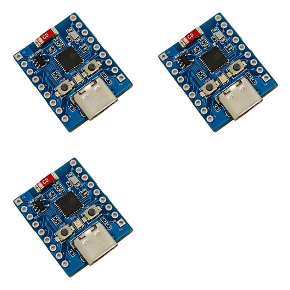 Osfvolr 3X ESP32C6-TINY SuperMini Microcontroller Development Board Support WIFI Bluetooth with Onboard WS2812 -C6FH4