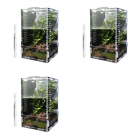 Osfvolr 3X Jumping Spider Enclosure, Tarantula-Enclosure Large Acrylic Terrarium, Reptile Enclosure Jumping Spider Accessories