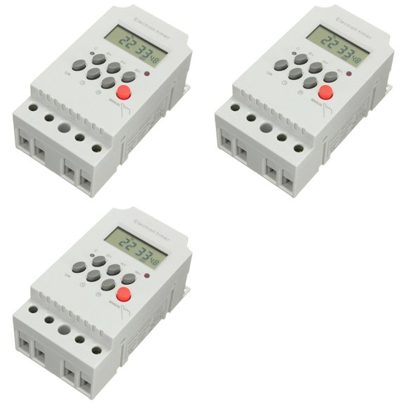 Osfvolr 3X KG316T-II Din Rail Microcomputer Time Control Switch Time Control Timer AC 220V 25A DIGITAL TIMER SWITCH