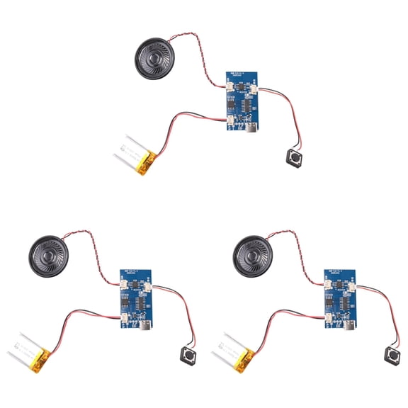 Osfvolr 3X Programmable Sound Module - DIY Music Voice Module Chip with Speaker, Can Sound Music