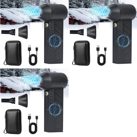 Osfvolr 3X Turbo Blower, Mini Turbo Snow Blower, Handheld Snow Blower,Handheld Small Car Snow Blower, with LED