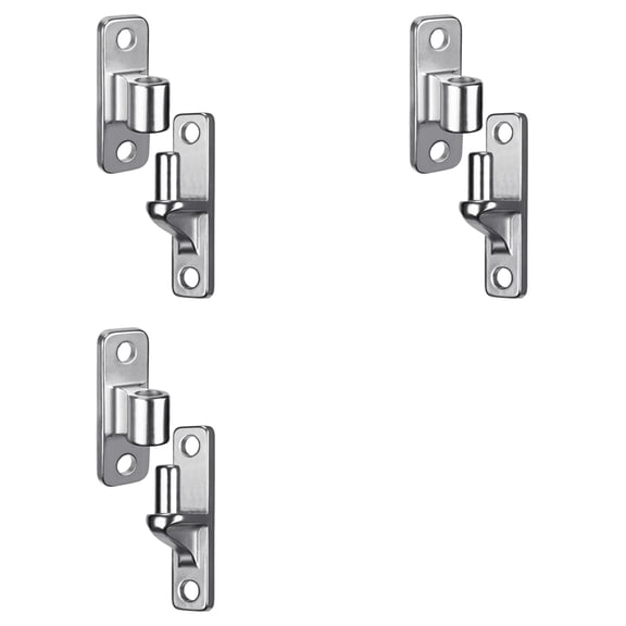 Osfvolr 3X Wall Mount Gate Hinges for Farm , Outdoor One-Piece No-Weld Chain Link Fence Parts with 5/8 Hinge Pin