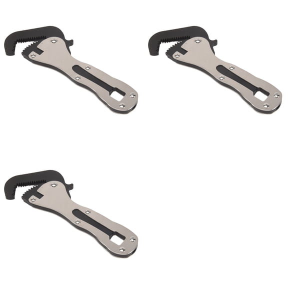 Osfvolr 3X the Mini Stubby, Mini Stubby Pipe Vise Wrench, Mini Self Adjusting Wrench, Size, 2 in 1 Wrench Tool for Tight Spaces