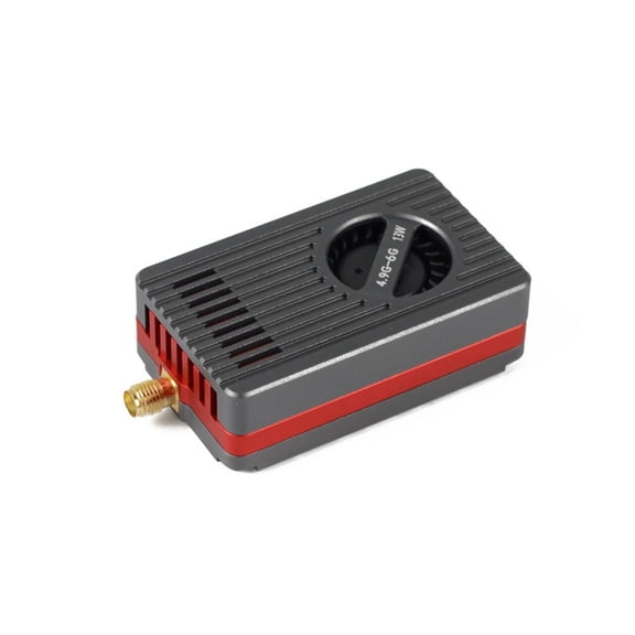 Osfvolr 4.9G-6G 13W VTX 80CH High-Power FPV Video Transmitter SMA Interface for RC FPV Long Range Fixed-Wing Drones