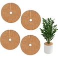 thumbnail image 1 of Osfvolr 4 Pack 15.7 Inch Coconut Fiber Mulch Ring-for Moisture Retention, Indoor Outdoor Trees and Landscaping, 1 of 7