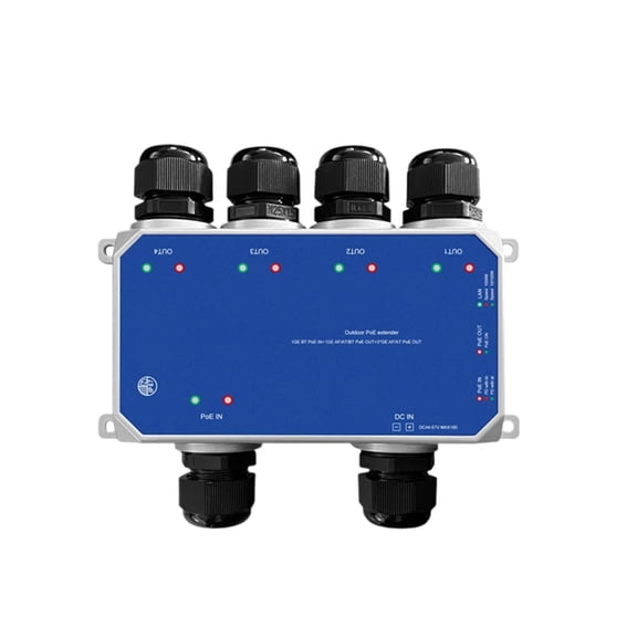 Osfvolr 4 Ports 100M POE Switch Outdoor Application IP67 Waterproof Grade POE Input and DC Input