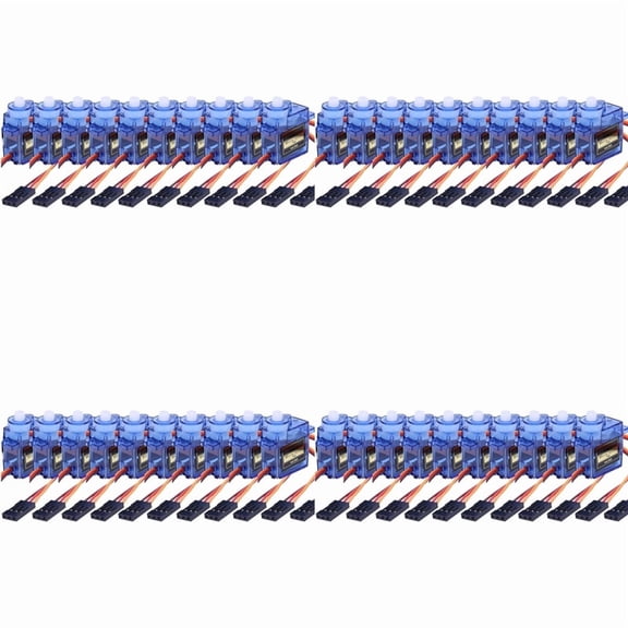 Osfvolr 40PCS SG90 9G Mini Servo Servo Motor for RC Planes Robot Arm Fixed-Wing Servo Motor Control for Airplane 360