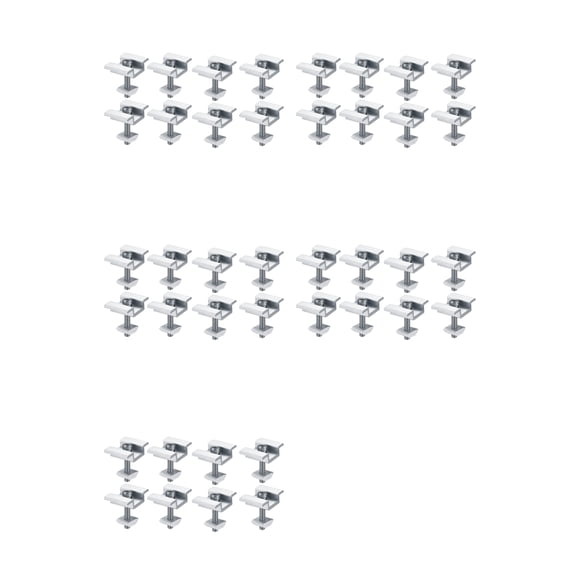 Osfvolr 40Pack Solar Panel Mounting Brackets, Solar Panel End Clamps, Centre Clamps, for PV Solar Panel Solar Module 30mm