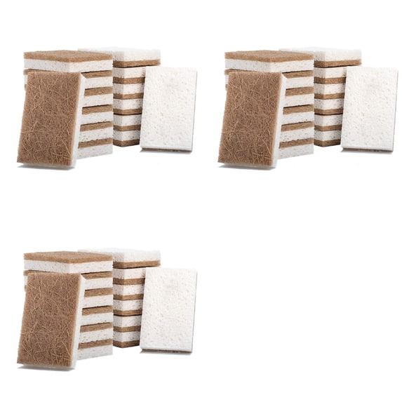 Osfvolr 48PCS Biodegradable Compostable Cellulose Kitchen Sponges ...