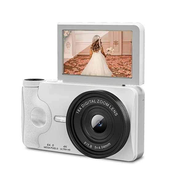 Osfvolr 4K HD Digital Camera Multiple Filters 3.0" Screen 180 Flip Screen Video Recording 64MP Photography 18X Zoom Camera B