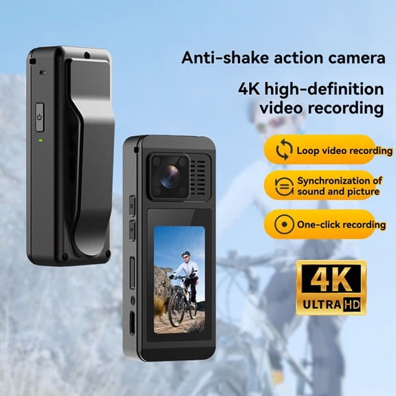 Osfvolr 4K WiFi Action Camera 360Panoramic Thumb Sport Camera Motorcycle Riding Stabilization Bodycam Wearable Video Camera
