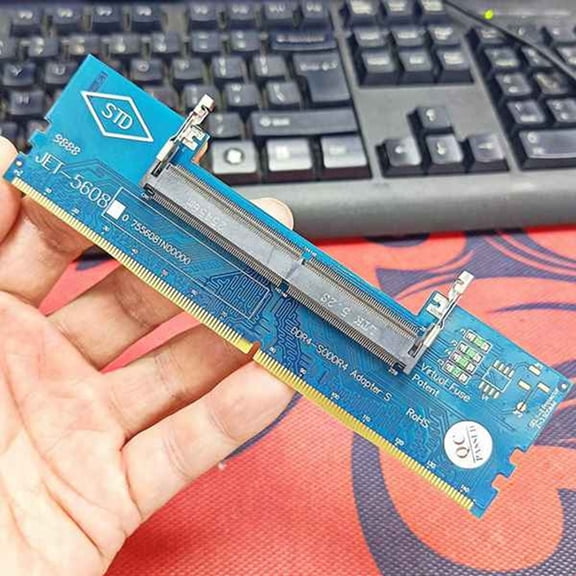 Osfvolr 4PCS DDR4 Memory RAM Memory Adapter RAM to PC Desktop Test Card Laptop to Desktop SO-DIMM to PC DIMM Card Laptop
