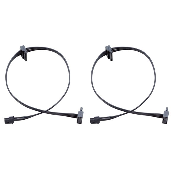Osfvolr 4Pcs Mini 4Pin to Dual 15Pin SATA HDD Power Cable Mini 4P to Serial SSD Dual HDD Power Cable, 45cm/17.7Inch