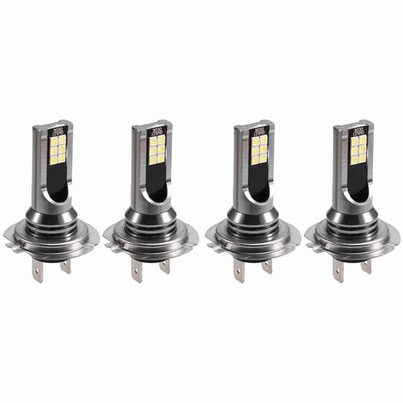 Osfvolr 4Pcs Mini LED Headlight Bulbs H7 High Performance Running Auto Fog Lamp for Motorcycles, Moto, Strucks, ATVs, UTVs
