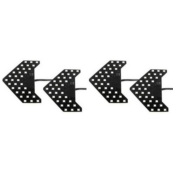 Osfvolr 4Pcs Red 33-SMD Sequential LED Arrows for Car Side Mirror Turn Signal Lights