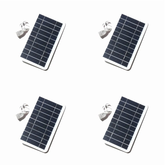 Osfvolr 4X 5V High Power USB Solar Panel Outdoor Waterproof Hike Camping Portable Cells Battery Solar Charger for Mobile Phone