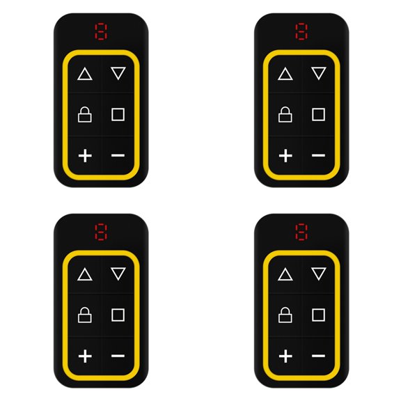 Osfvolr 4X 8CH Multi Frequency Garage Door Remote Control 270-868MHZ Copy Remote Control Yellow