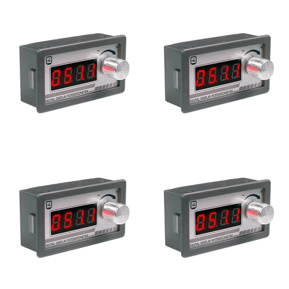 Osfvolr 4X Digital Display Potentiometer Variable Resistor 10k Resistance Signal Simulator for Speed Controller Inverter