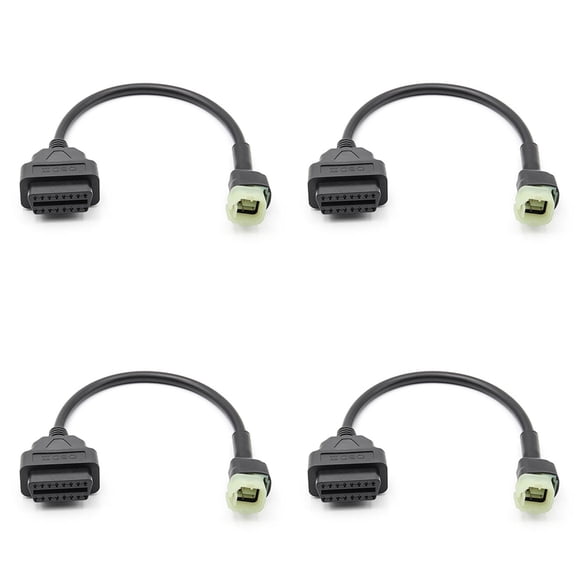 Osfvolr 4X OBD2 to 4 Pin Diagnostic Adapter Cable Motorcycle Fault Detection Parts for  Motorbikes