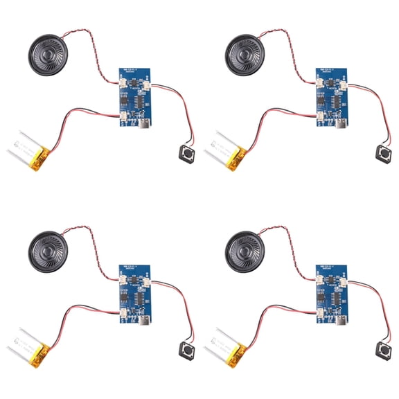 Osfvolr 4X Programmable Sound Module - DIY Music Voice Module Chip with Speaker, Can Sound Music