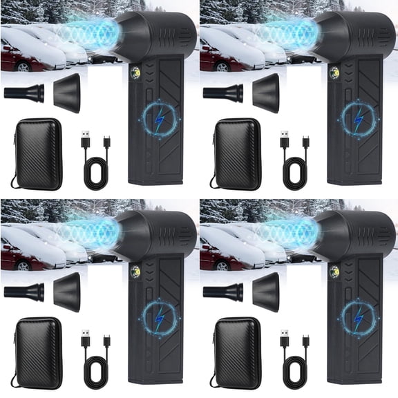 Osfvolr 4X Turbo Blower, Mini Turbo Snow Blower, Handheld Snow Blower,Handheld Small Car Snow Blower, with LED