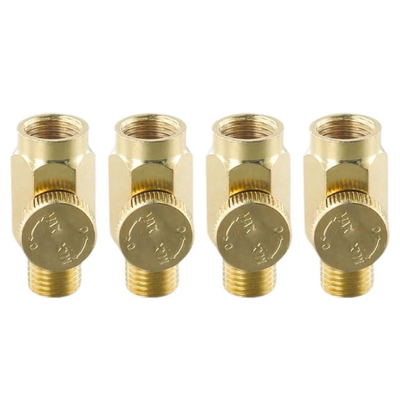 Osfvolr 4pcs 1/4inch NPT Inline Regulator Solid Brass Compressed Water Heater Air Pressure Valve Replacement Air Tool