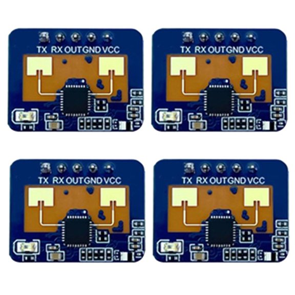 Osfvolr 4pcs 24G MmWave HLK-LD2410C Presence Radar Sensor Module Human Presence Radar Sensor Motion Detection Module