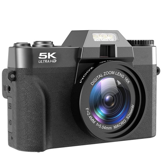 Osfvolr 5K HD Professional Digital Camera Camcorder WIFI Webcam Wide Angle 16X Digital Zoom 48MP 3 Inch Flip Screen Recorder