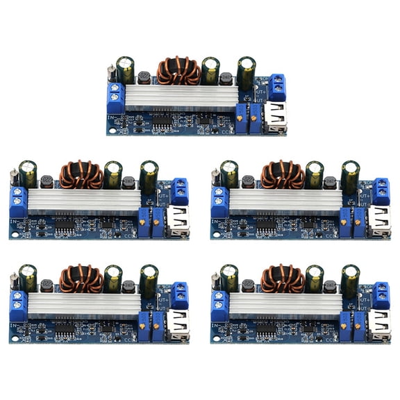 Osfvolr 5Pcs DC Step Up Boost Converter 2-24v to 3-30v 4A 80w CC CV Power Module Adjustable Regulated Power Supply