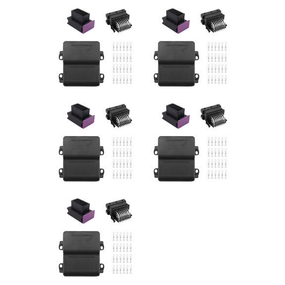 Osfvolr 5X 24Pin ECU Circuit Board Connector Matching Aluminum Alloy Shell Automotive Motor Car Controller