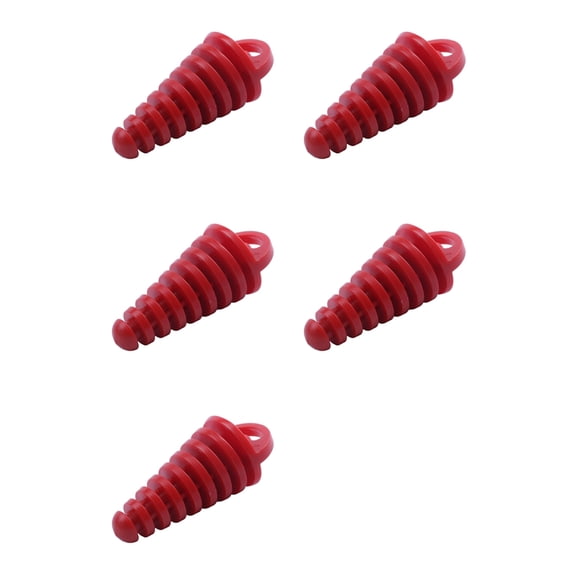 Osfvolr 5X Muffler Pipe Exhaust Wash Plug for Motorcycle Dirt Bike ATV Quad 2 4 Stroke, Red