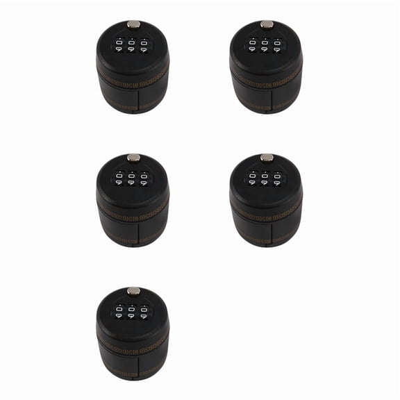 Osfvolr 5X Plastic Bottle Password Lock Combination Lock Wine Stopper Vacuum Preservation for Furniture