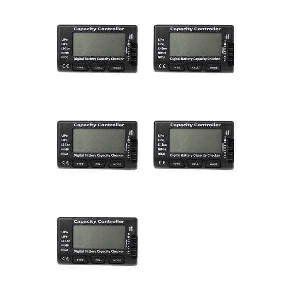Osfvolr 5X RC Cellmeter 7 Digital Battery Capacity Checker Controller Tester Voltage for LiPo Life Li-Ion NiMH Nicd Cell Meter