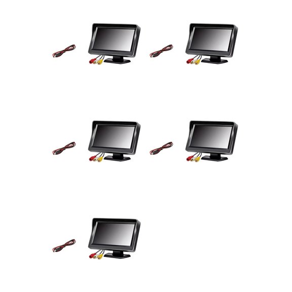 Osfvolr 5X Rear View Camera Wide Degree 4.3inch TFT LCD Display or Monitor Waterproof Night Vision Reversing Backup, Monitor