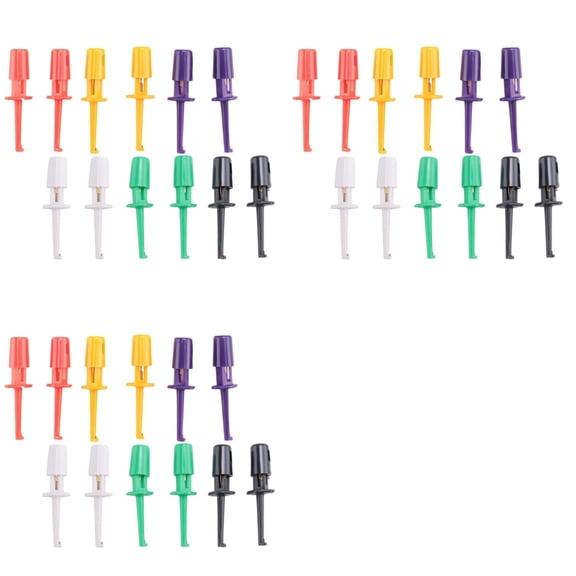 Osfvolr 6-Color 36-Piece Test Probe Hook Mini IC Test Hook Suitable for Multimeter SMT SMD Wire Kit