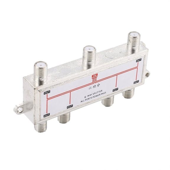 Osfvolr 6 Way TV Signal Splitter Distributor Satellite Antenna Cable for SATV/CATV 5-2500MHz Satellite Receiver for SATV/CATV