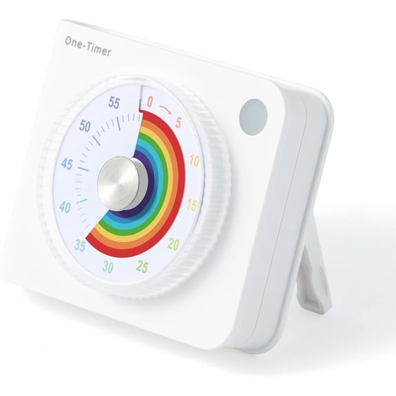 Osfvolr 60 Minute Visual Timer-Rainbow Pattern Countdown Desk Timer Magnetic Operation Time Management Tool for Home