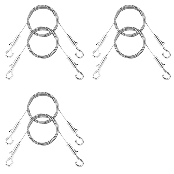 Osfvolr 6PCS Adjustable Picture Hanging Wire Kit - Heavy Duty Hardware , 1M X1.5Mm Stainless Steel Cables Hanging Rope
