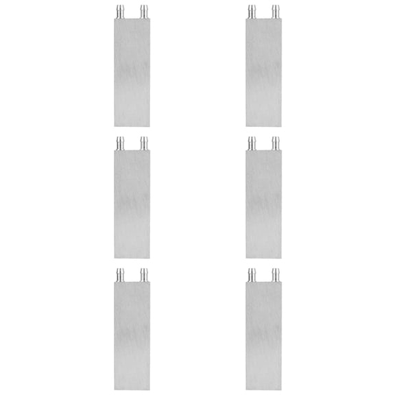Osfvolr 6X Aluminum Water Cooling Block 80X40X12mm Cooler for Computer CPU Radiator