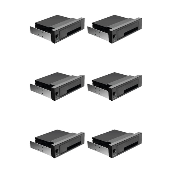 Osfvolr 6pcs 5.25 Inch Internal Tray-Less Bay SATA III Hard Drive Backplane Enclosure Hot Swap Mobile Rack for 2.5/3.5 Inch HDD