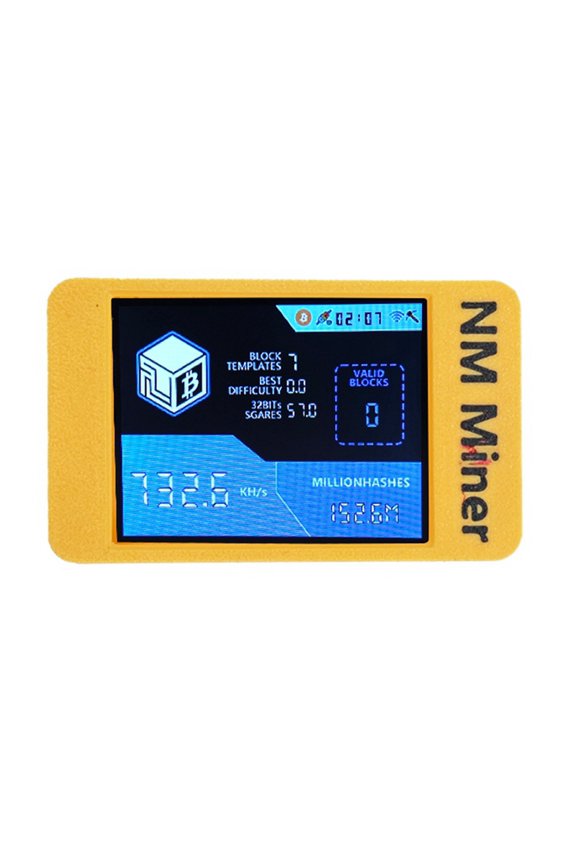 730Kh/S Harshrate BTC Miner + Case Bitcoin Crypto Solo Miner 2.8 Inch Smart Display B