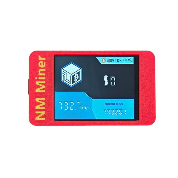 Osfvolr 735Kh/S BTC Solo Miner NMMinerNerdMiner 2.8 Inch Smart Screen Upgrade Bitcoin Crypto Miner for Home  with Touch