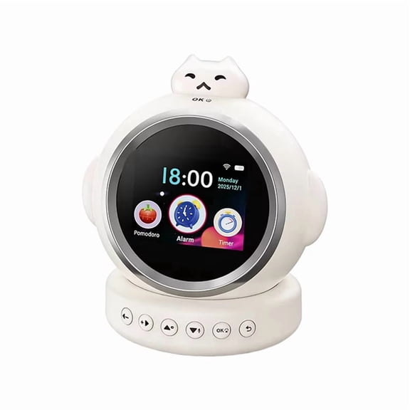 Osfvolr AI Speaker Wifi Voice Assistant HD Touch Screen Display Clock Hi-Fi Stereo Multifunction with TF RGB Night Light