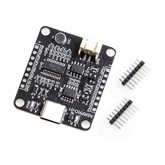 Osfvolr ASR-PRO Development Board Speech Recognition Control Module AI Offline Recognition Module Pin Headers Not Soldered 4M